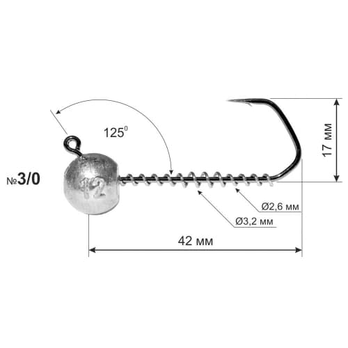 Джиг-головка #3/0